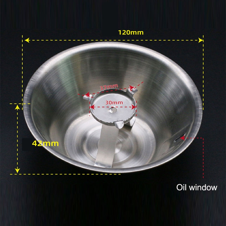 F009 Stainless Steel 3 Claw Round Oil Cup Range Hood Accessories Oil Connection Box - Range Hoods & Accessories by PMC TechLife | Online Shopping South Africa | PMC TechLife | Buy Now Pay Later Mobicred