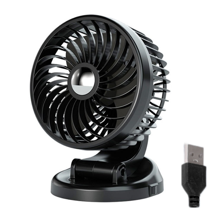 F612 5W Car Rotatable Turntable Silent Fan(USB) - Heating & Fans by PMC TechLife | Online Shopping South Africa | PMC TechLife | Buy Now Pay Later Mobicred
