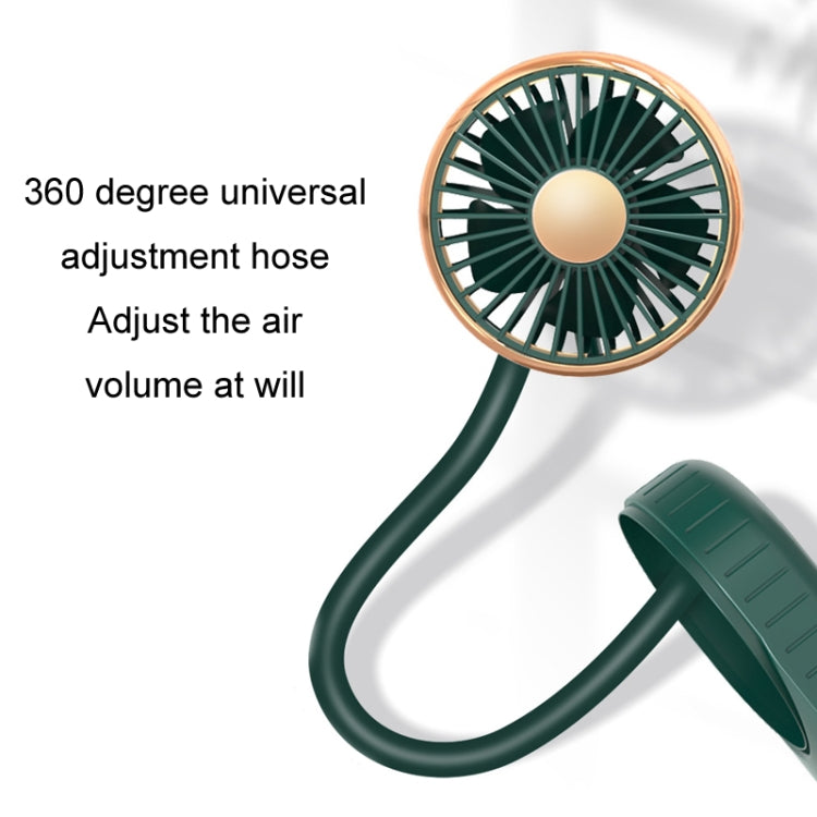 F304 Double-head Hose Built-in Lithium Battery USB Car Fan, Color: Black Silver