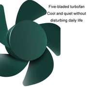 F304 Double-head Hose Built-in Lithium Battery USB Car Fan, Color: Green Gold