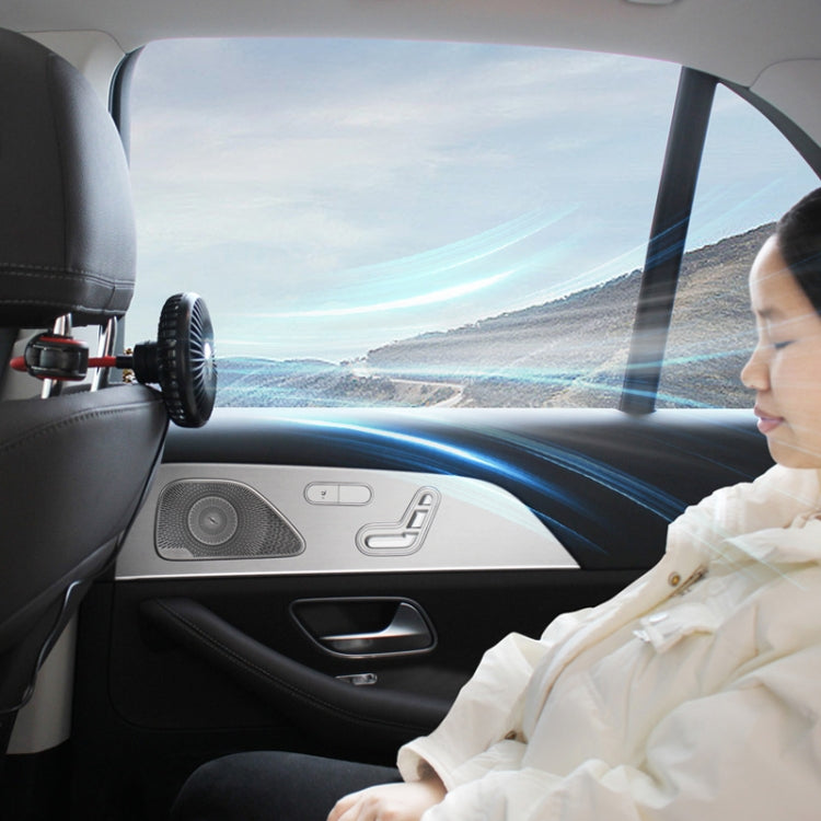 F508 Car Rear Seat USB Air Speed Adjustable Hose Fan(Black Red) - Heating & Fans by PMC TechLife | Online Shopping South Africa | PMC TechLife | Buy Now Pay Later Mobicred