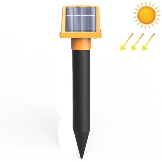 SJZ057 Outdoor IP66 Water-resistant Solar Ultrasonic Rat Repeller Orchard Ultrasonic Animal Repeller(Orange)