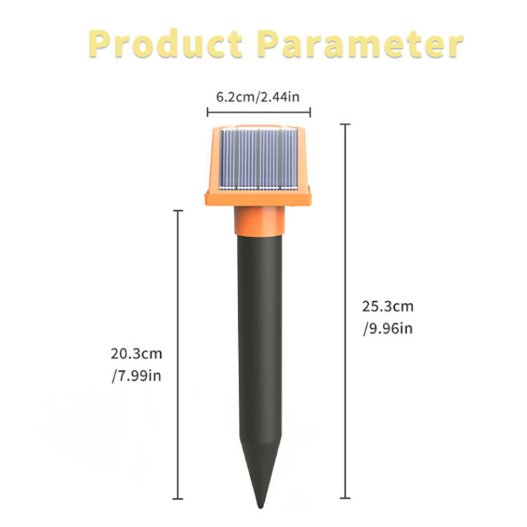 SJZ057 Outdoor IP66 Waterproof Solar Ultrasonic Rat Repeller Orchard Ultrasonic Animal Repeller(Orange) - Outdoor Insect Repellent by PMC TechLife | Online Shopping South Africa | PMC TechLife | Buy Now Pay Later Mobicred