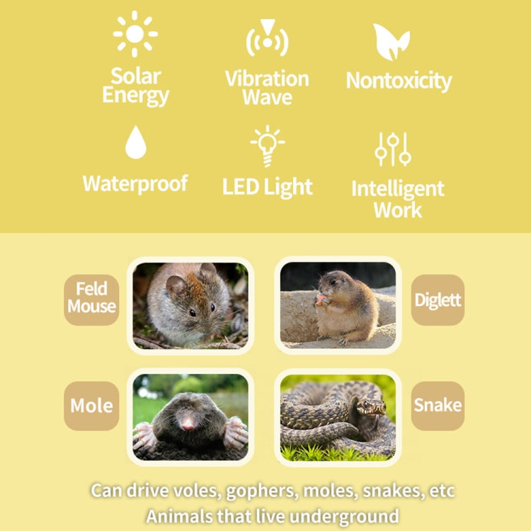 SJZ057 Outdoor IP66 Waterproof Solar Ultrasonic Rat Repeller Orchard Ultrasonic Animal Repeller(Orange) - Outdoor Insect Repellent by PMC TechLife | Online Shopping South Africa | PMC TechLife | Buy Now Pay Later Mobicred