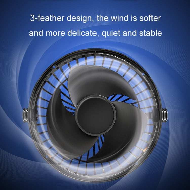 F623U 12V/24V Vehicle Electric Oscillating Head Rotatable Double Head Fan (Deluxe) - free shipping - PMC TechLife - Order now!