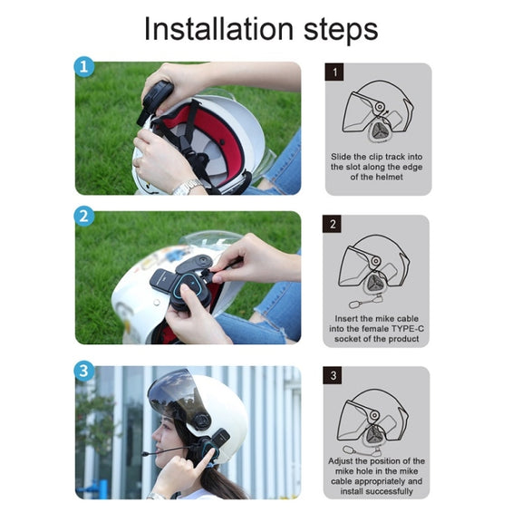 LX1 Motorcycle Half Helmet Water-resistant Wireless 5.3 Bluetooth Headset, Version: English(Classic Green)