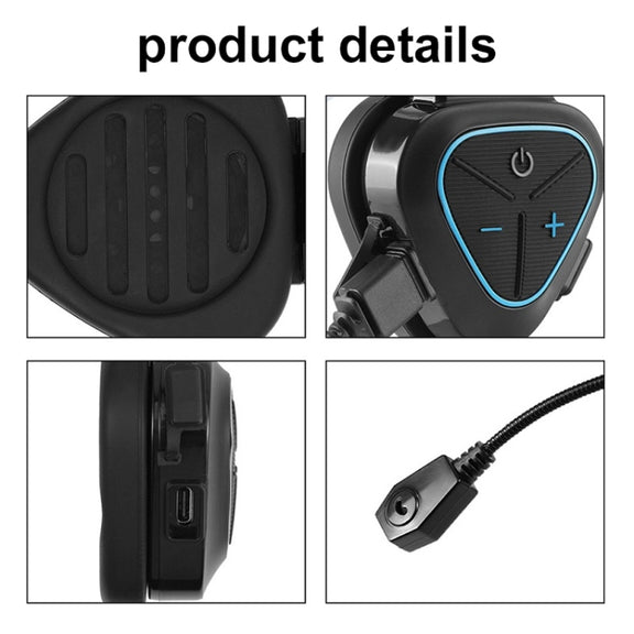 LX1 Motorcycle Half Helmet Water-resistant Wireless 5.3 Bluetooth Headset, Version: English(Classic Green)