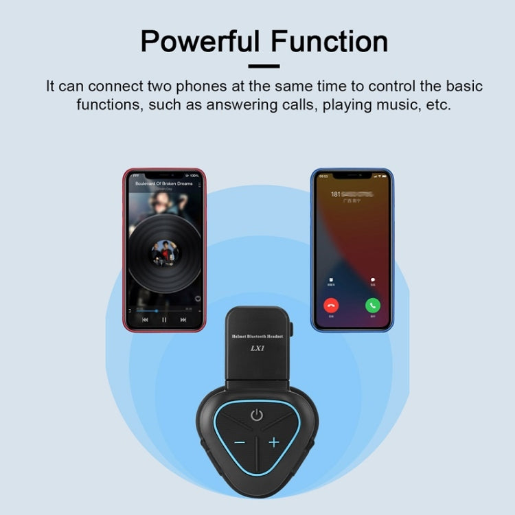 LX1 Motorcycle Half Helmet Waterproof Wireless 5.3 Bluetooth Headset, Version: English(Standard Blue) - free shipping - PMC TechLife - Order now!