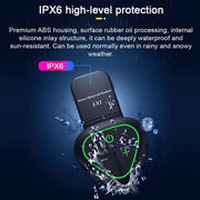 LX1 Motorcycle Half Helmet Water-resistant Wireless 5.3 Bluetooth Headset, Version: English(Standard Blue)