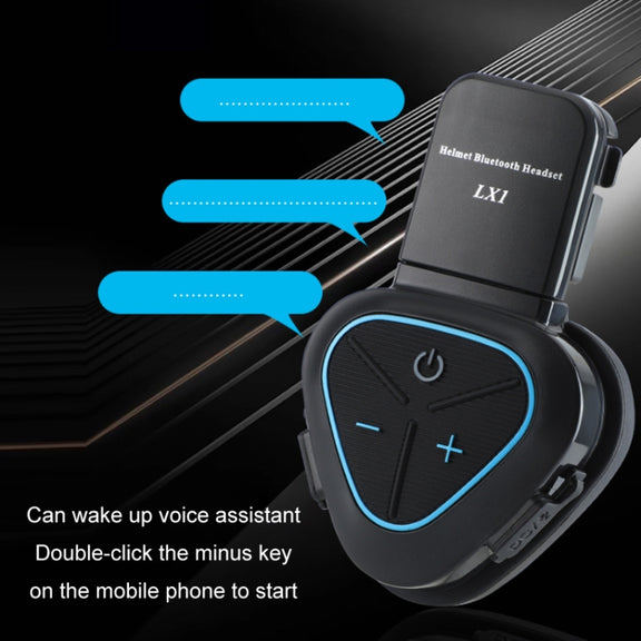 LX1 Motorcycle Half Helmet Water-resistant Wireless 5.3 Bluetooth Headset, Version: English(Classic Blue)