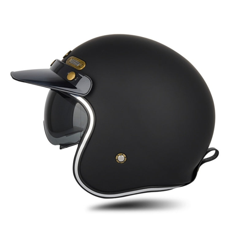 SOMAN Motorcycle Four Seasons Carbon Fiber Half Helmet, Color: FRP Matte Black(S) - free shipping - PMC TechLife - Order now!
