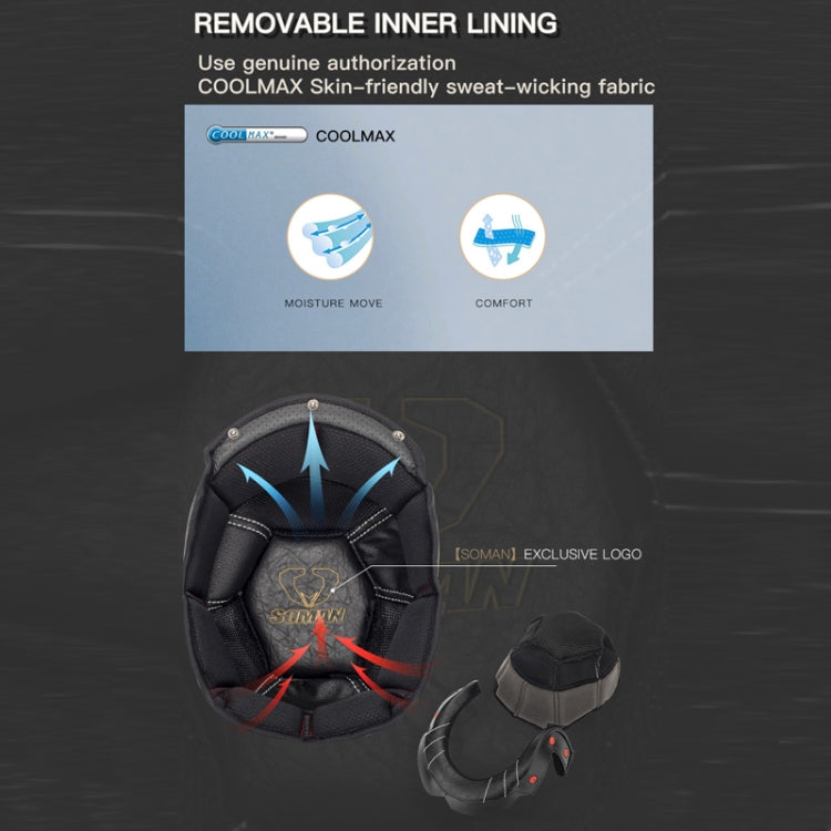 SOMAN Motorcycle Four Seasons Carbon Fiber Half Helmet, Color: Bright Carbon Fiber(S) - free shipping - PMC TechLife - Order now!