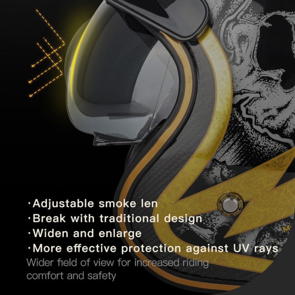 SOMAN Motorcycle Four Seasons Carbon Fiber Half Helmet, Color: FRP Bright Black(S)