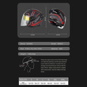 SOMAN Motorcycle Electric Bicycle Dual Lens Riding Helmet, Size: XL(Cement Gray)
