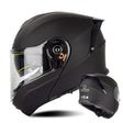 SOMAN Racing Motorcycle Double Lens Riding Safety Helmet, Size: XL(Matt Black) - free shipping - PMC TechLife - Order now!