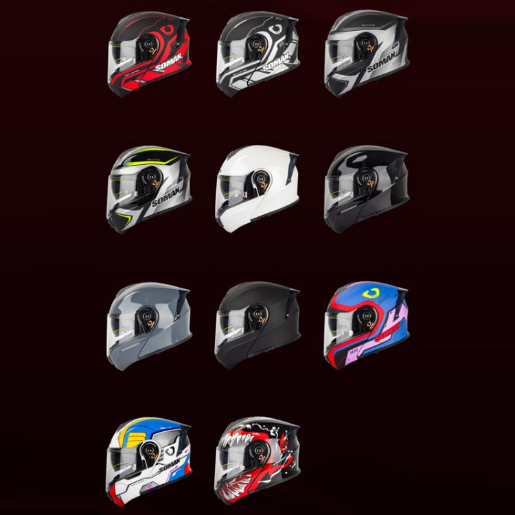 SOMAN Racing Motorcycle Double Lens Riding Safety Helmet, Size: L(Mobile Suit) - free shipping - PMC TechLife - Order now!