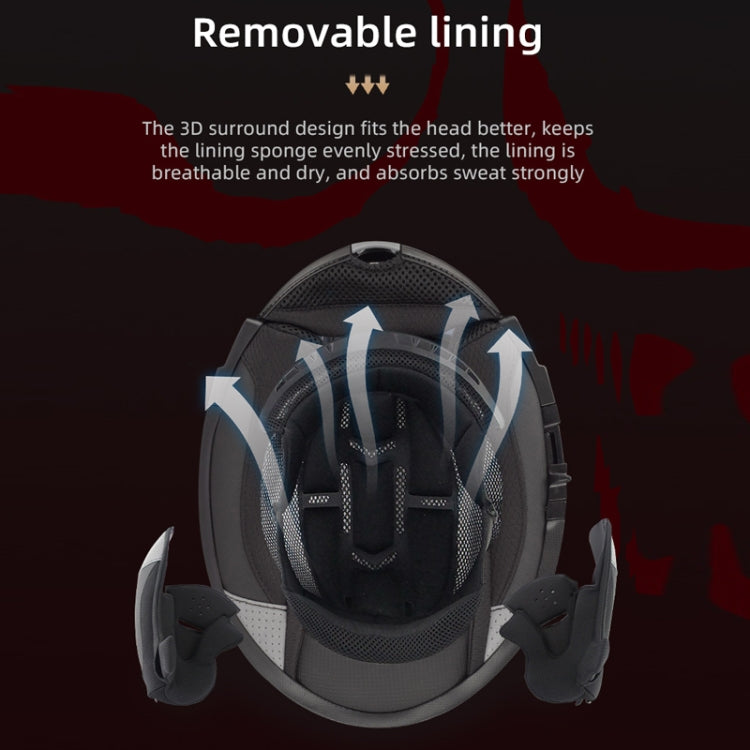 SOMAN Racing Motorcycle Double Lens Riding Safety Helmet, Size: M(Matt Black) - free shipping - PMC TechLife - Order now!