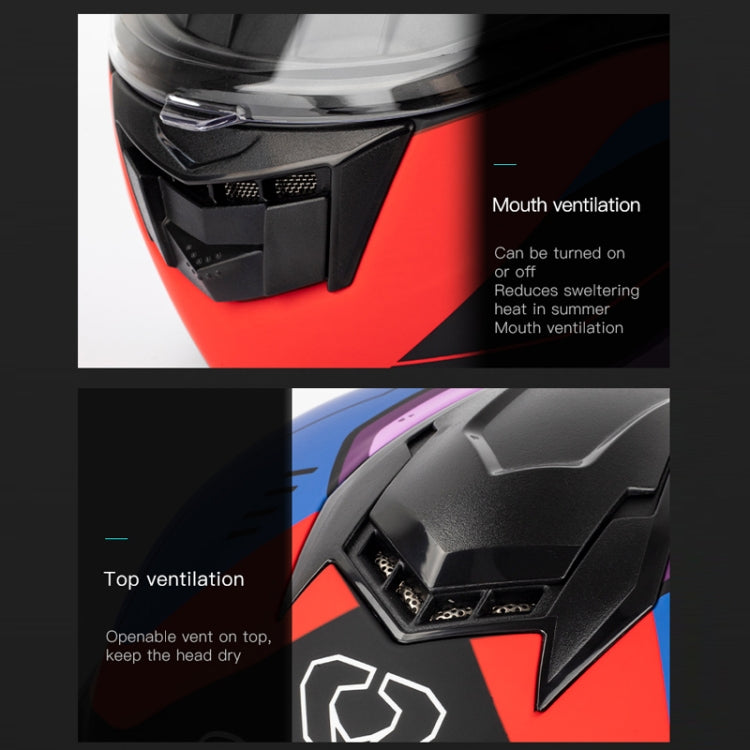 SOMAN Racing Motorcycle Double Lens Riding Safety Helmet, Size: L(Cement Gray) - Helmets by SOMAN | Online Shopping South Africa | PMC TechLife | Buy Now Pay Later Mobicred