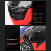 SOMAN Racing Motorcycle Double Lens Riding Safety Helmet, Size: XXL(Mobile Suit)