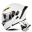 SOMAN Motorcycle Dual Lens Riding Peel-Off Full Coverage Helmet, Size: S(Pearl White) - free shipping - PMC TechLife - Order now!