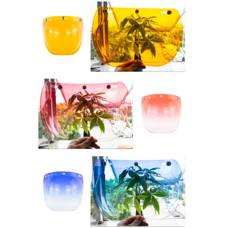 Motorcycle Helmet Three-Button Windproof Lens With Bracket(Light Tea) - Helmets by PMC TechLife | Online Shopping South Africa | PMC TechLife | Buy Now Pay Later Mobicred