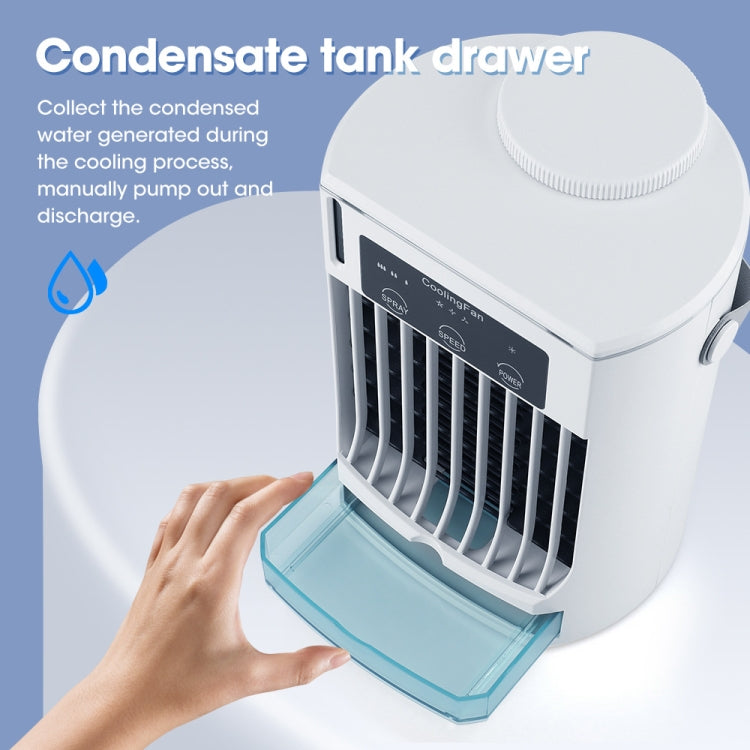 CF008 Mini Household Humidification Spray Air Cooler USB Plug-in Portable Air Conditioner Fan(White) - free shipping - PMC TechLife - Order now!