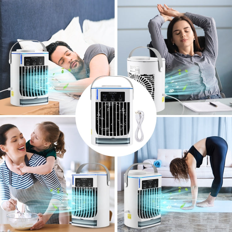 CF008 Mini Household Humidification Spray Air Cooler USB Plug-in Portable Air Conditioner Fan(White) - free shipping - PMC TechLife - Order now!
