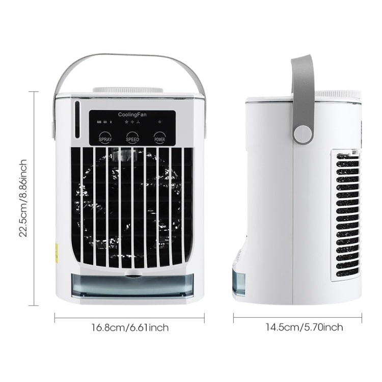 CF008 Mini Household Humidification Spray Air Cooler USB Plug-in Portable Air Conditioner Fan(White)