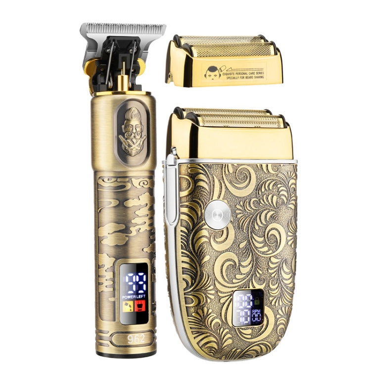 Men Bald Haircut 2 In 1 Electric Hair Clipper Water-resistant Set(Gold) - free shipping - PMC TechLife - Order now!