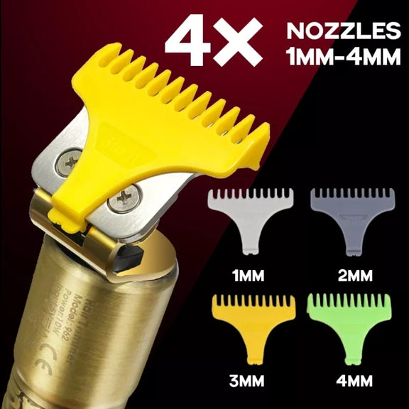 Men Bald Haircut 2 In 1 Electric Hair Clipper Water-resistant Set(Gray)
