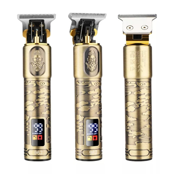 Men Bald Haircut 2 In 1 Electric Hair Clipper Water-resistant Set(Gray)