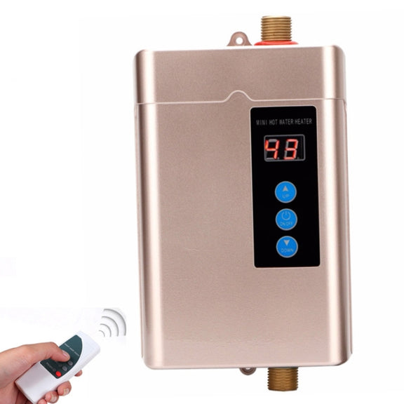 UK Plug 3000W  Electric Water Heater With Remote Control Adjustable Temperate(Red)