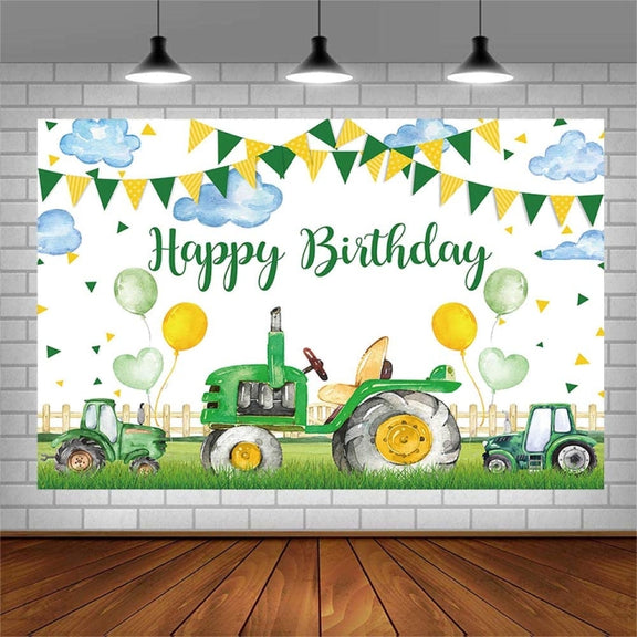 180x240cm Farm Tractor Photography Backdrop Cloth Birthday Party Decoration Supplies