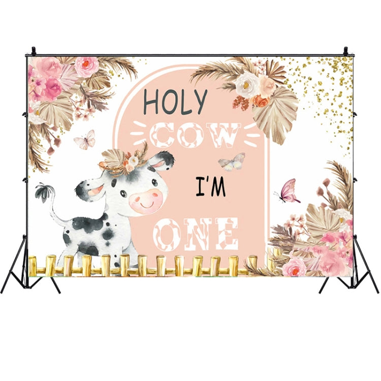 210x150cm Dairy Cow 1st Birthday Party Decoration Banner Hanging Flag Background Cloth - Birthday Party by PMC TechLife | Online Shopping South Africa | PMC TechLife
