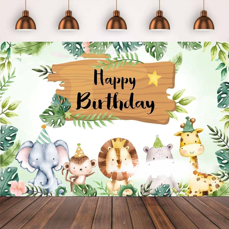 180x180cm Animal Kids Birthday Party Backdrop Cloth Tapestry Decoration Backdrop Banner Cloth - Birthday Party by PMC TechLife | Online Shopping South Africa | PMC TechLife | Buy Now Pay Later Mobicred