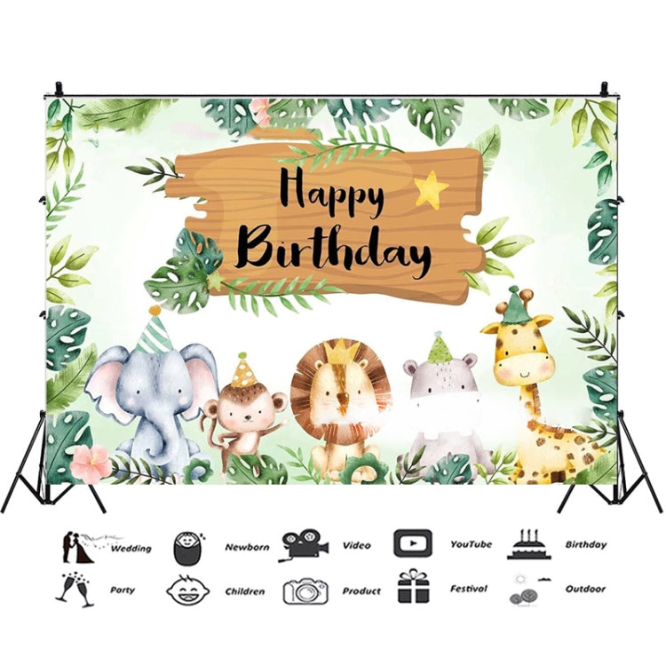 180x180cm Animal Kids Birthday Party Backdrop Cloth Tapestry Decoration Backdrop Banner Cloth