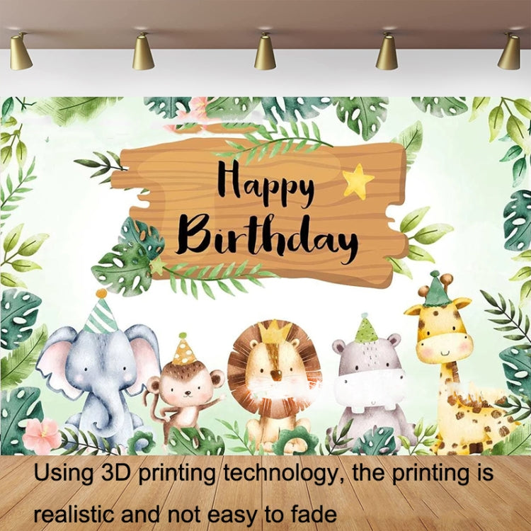 210x180cm Animal Kids Birthday Party Backdrop Cloth Tapestry Decoration Backdrop Banner Cloth - Birthday Party by PMC TechLife | Online Shopping South Africa | PMC TechLife | Buy Now Pay Later Mobicred