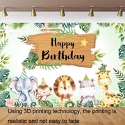 210x180cm Animal Kids Birthday Party Backdrop Cloth Tapestry Decoration Backdrop Banner Cloth