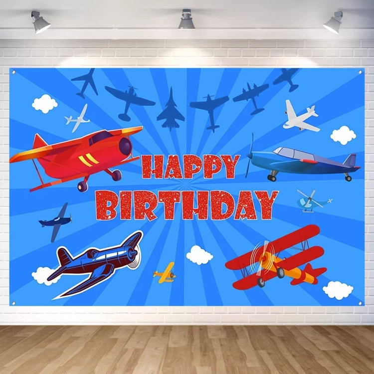 210x150cm Airplane Theme Birthday Background Cloth Children Birthday Party Decoration Photography Background - Birthday Party by PMC TechLife | Online Shopping South Africa | PMC TechLife