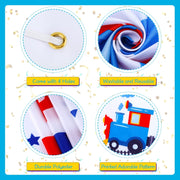 210x150cm Train Cartoon Children Birthday Background Cloth Faber Decoration
