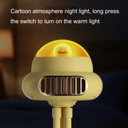 Shaking Head Stroller Fan Leafless Octopus Mute Portable Mini Fan Shaking Head Version (Yellow)