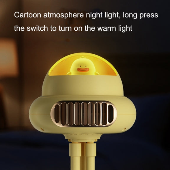 Shaking Head Stroller Fan Leafless Octopus Mute Portable Mini Fan Shaking Head Version (Yellow)