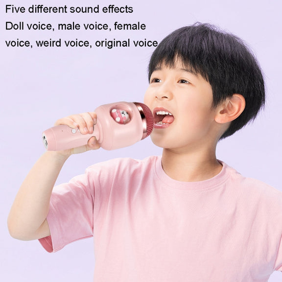 Children Wireless Microphone Bluetooth Phone Singing Microphone(Yellow)