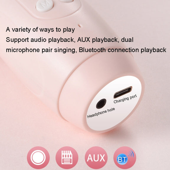 Children Wireless Microphone Bluetooth Phone Singing Microphone(Yellow)