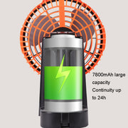 Outdoor Camping USB Charging Fan Tent Swing Head Fan With Tripod LED Light(Black)