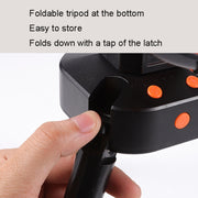 Outdoor Camping USB Charging Fan Tent Swing Head Fan With Tripod LED Light(Black Orange)