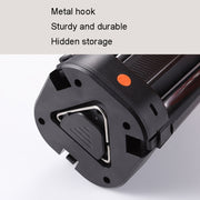 Outdoor Camping USB Charging Fan Tent Swing Head Fan With Tripod LED Light(Black)