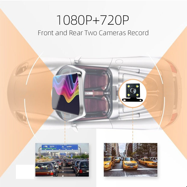 Anytek A6 5 inch HD Dual Record Lens Driving Recorder Car Rear View Mirror Image Car - free shipping - PMC Jewellery - Order now!