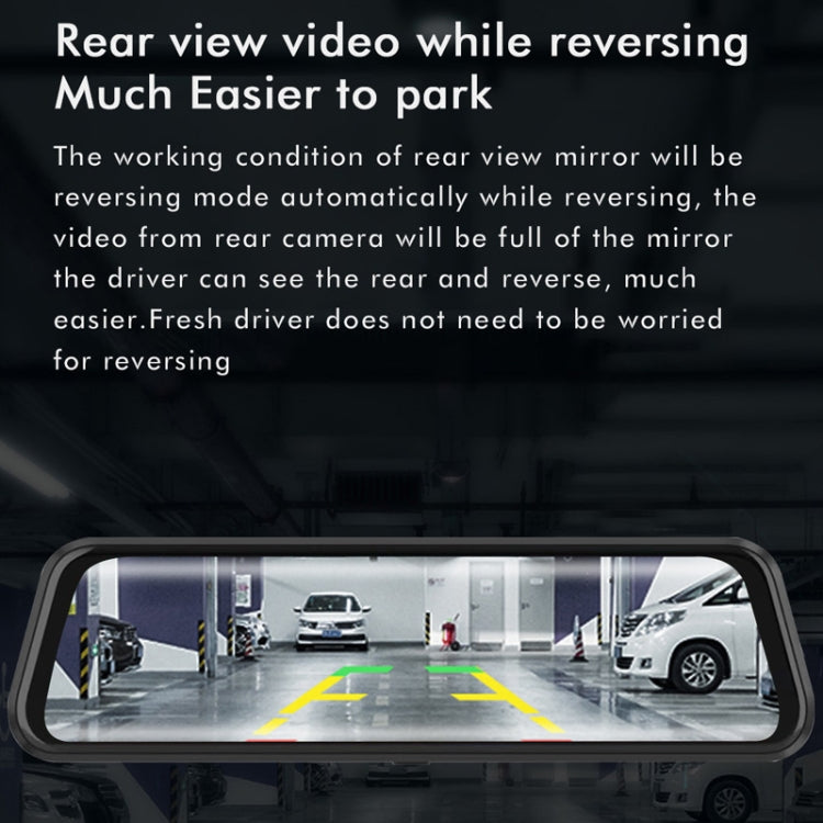 Anytek M12+ 9.66 Inch Large Screen Dual-Record Driving Recorder 2K Touch Screen Parking Video Reversing Image - free shipping - PMC Jewellery - Order now!