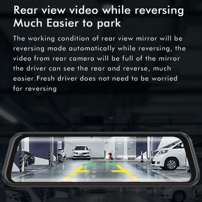 Anytek M12+ 9.66 Inch Large Screen Dual-Record Driving Recorder 2K Touch Screen Parking Video Reversing Image - free shipping - PMC Jewellery - Order now!